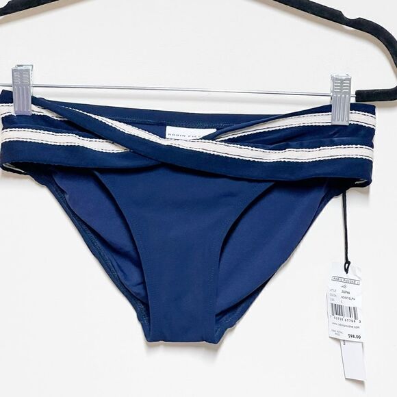 NWT Robin Piccone Abi Navy Twist Bikini Bottoms Sz S - Picture 6 of 9